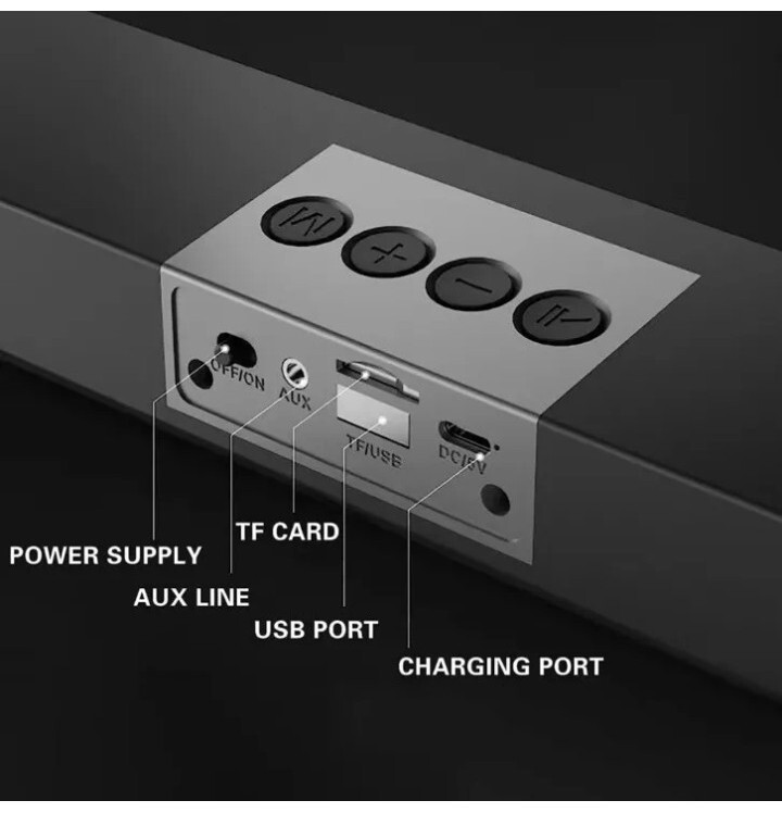 Bluetooth Speaker Portable Home TV Small Bully Speaker Sound Bar NEW OPEN BOX 51 - 4