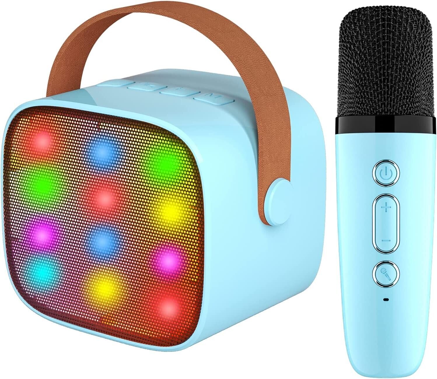 Karaoke Machine Portable Bluetooth Speaker with Wireless Microphone MP3 Player