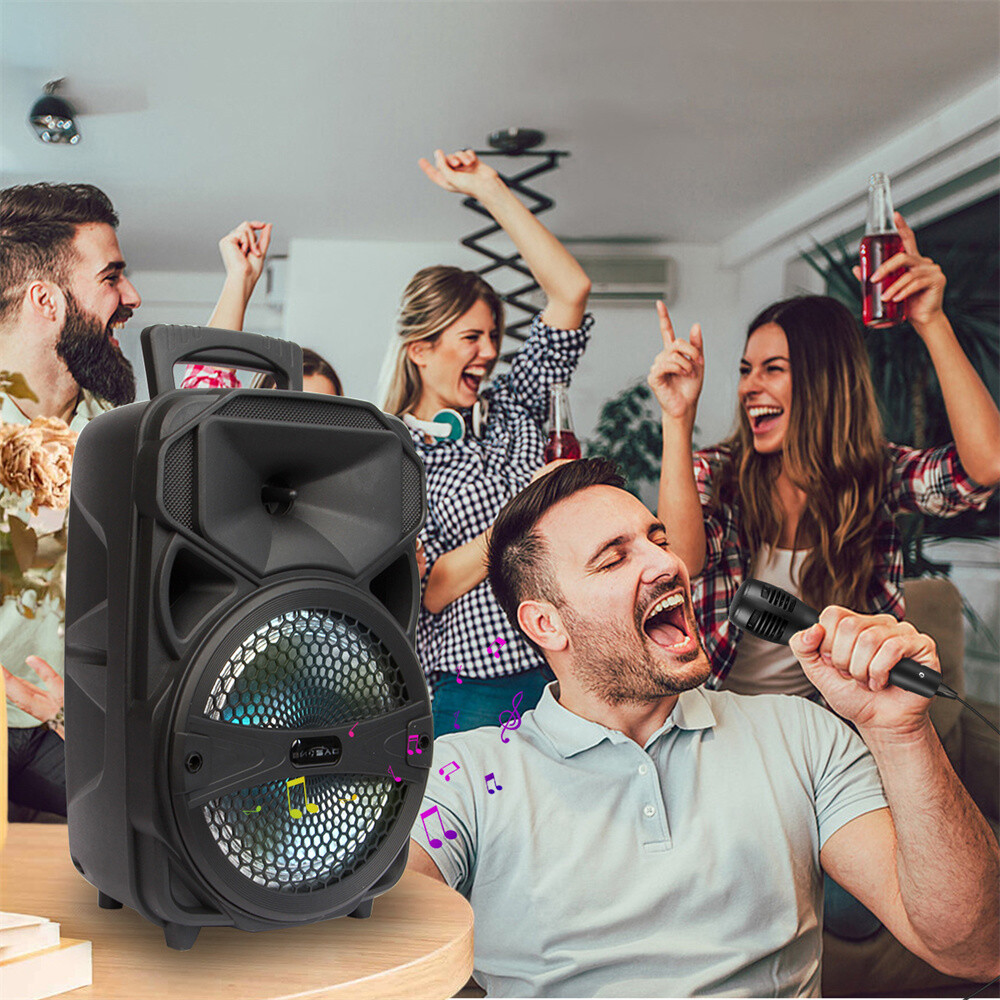 Portable 8''/15” Bluetooth Speaker Subwoofer Heavy Bass Party System Mic FM LOT - 6