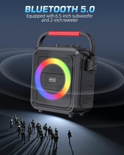 Karaoke Machine for Adults & Kids, Bluetooth Karaoke Speaker K253 - BLACK - 3