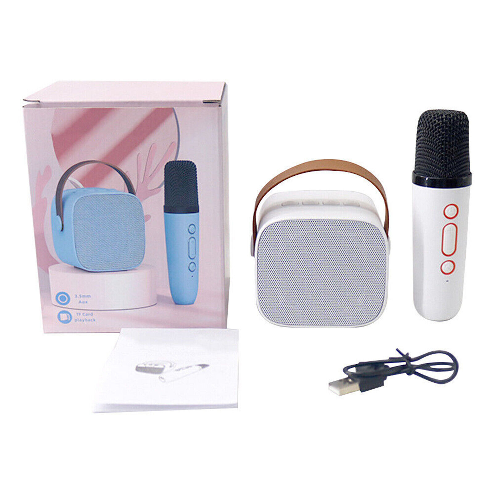 Mini Kids Karaoke Machine with Wireless Microphone Bluetooth Portable Speaker n7 - 8