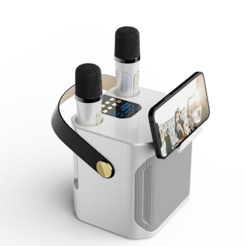 Portable Wireless Bluetooth Speakers with 2 Wireless Microphone Singing Machine