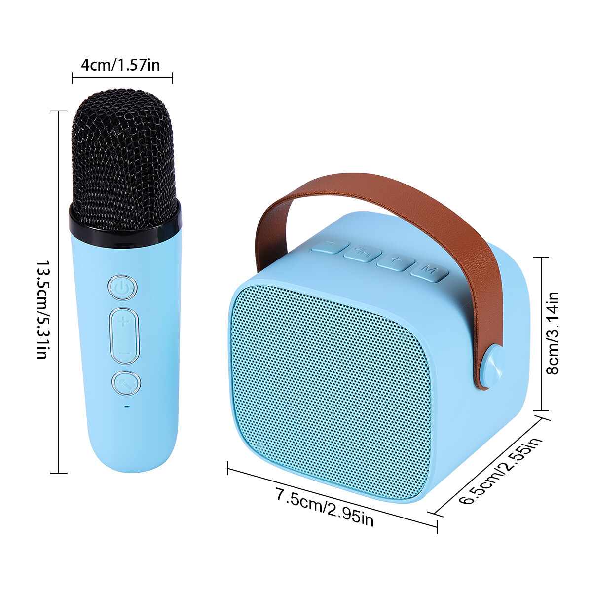 Mini BT Karaoke Machine With Wireless Microphone Portable Loud Speaker for Kids - 6