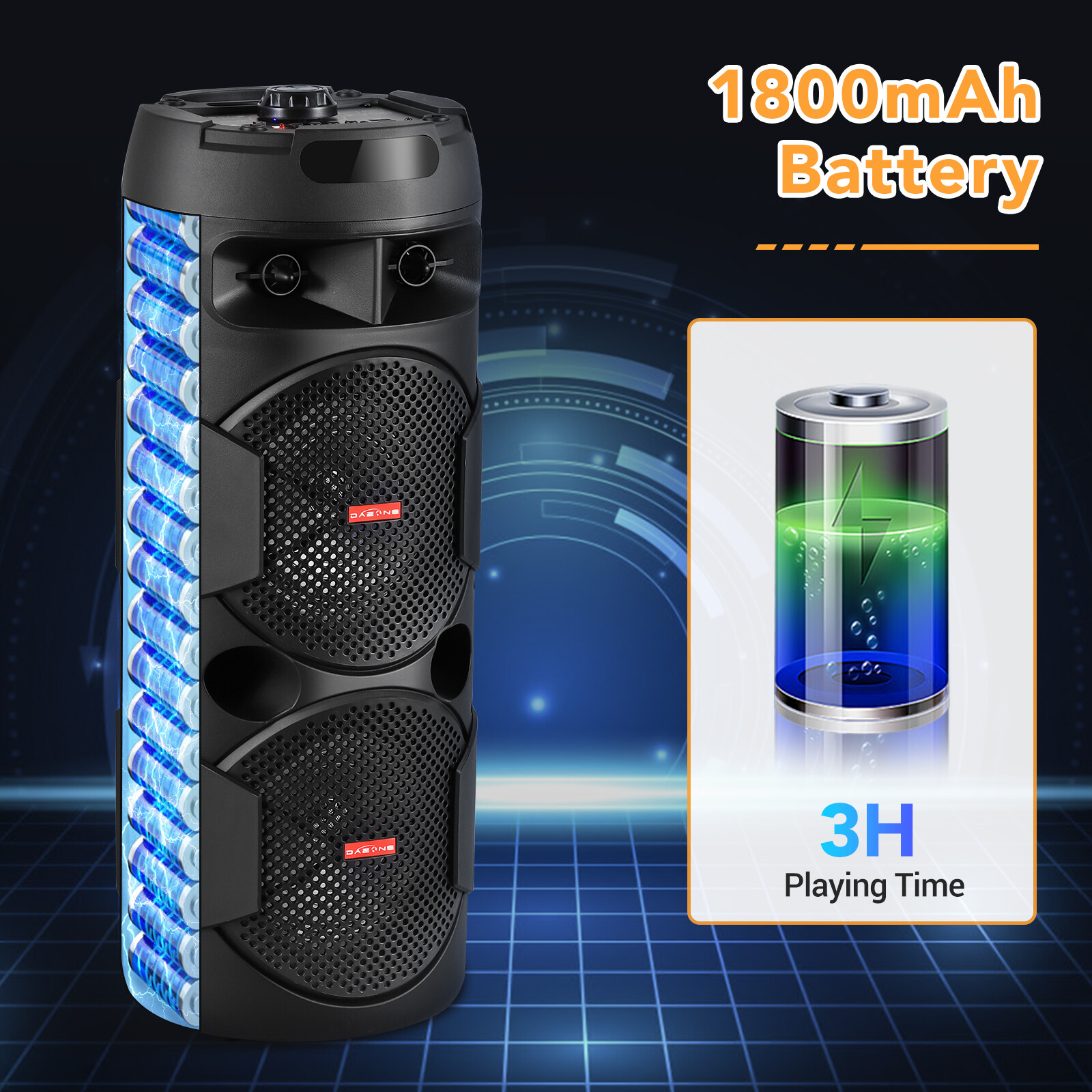 5000W Portable Bluetooth Speaker Subwoofer Heavy Bass Sound System Party + Mic - 22