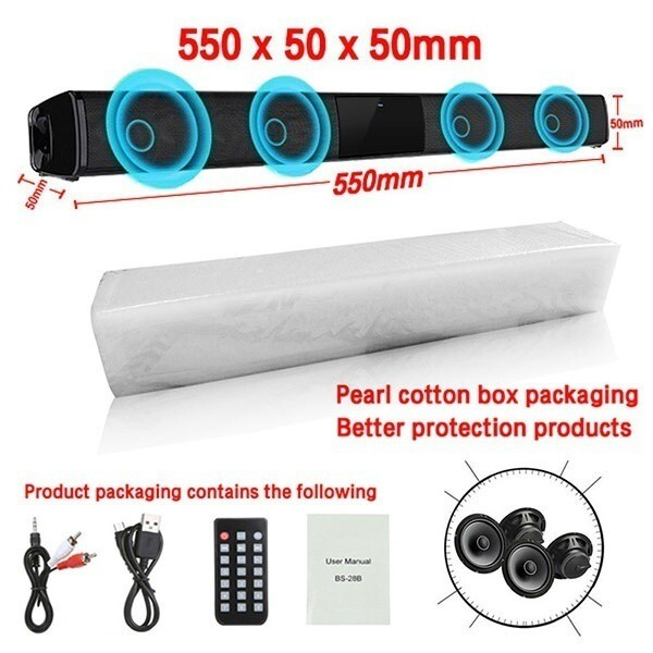 TV Speaker Bluetooth Speakers for Computer 2.1 Soundbar Subwoofer Bass Stereo