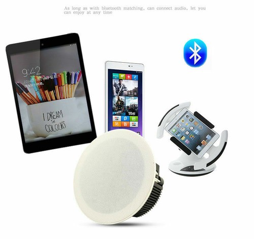 Ceiling Speakers Bluetooth Wall Mount Home Bathroom Waterproof Wireless Speaker - 5