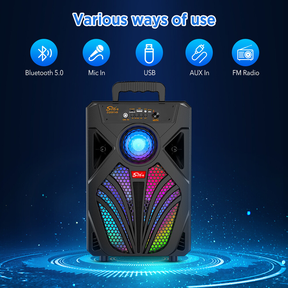 2000W Portable Bluetooth Speaker Sub woofer Heavy Bass Sound Party System w/ Mic - 11