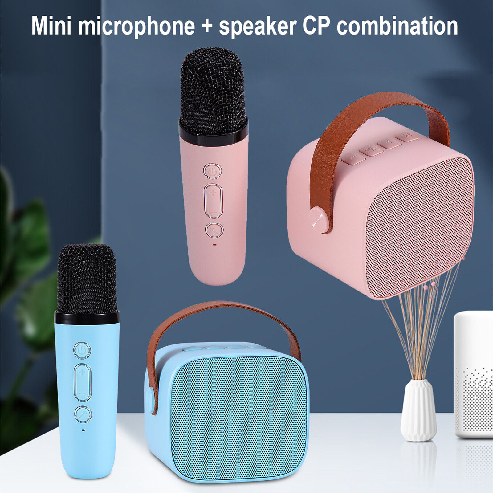 Mini Karaoke Machine With Wireless Microphone Portable Bluetooth Speaker For Kid