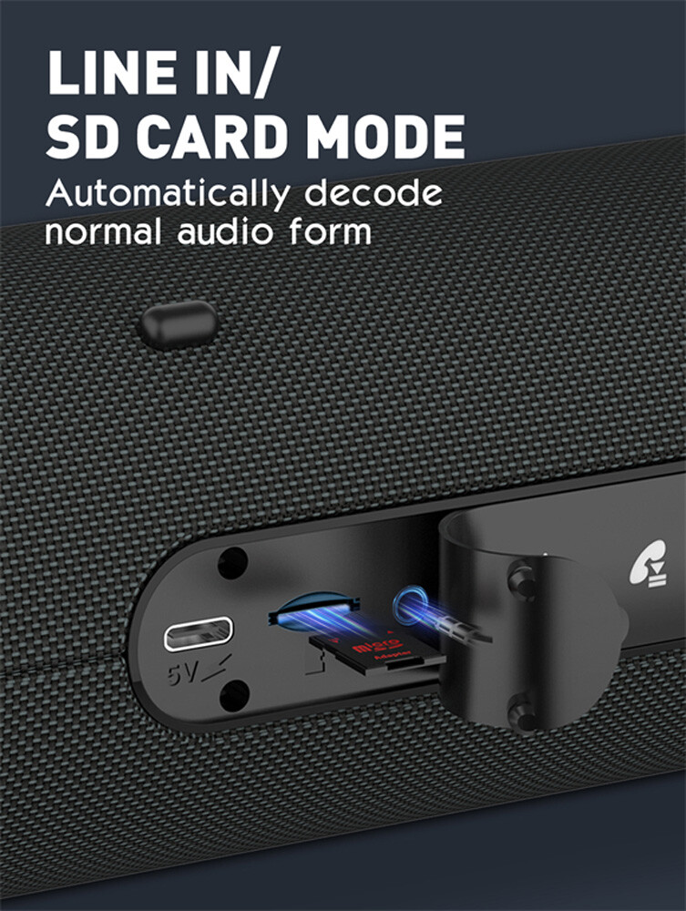 Wireless Bluetooth 5.3 Speaker Portable Travel Music Player 10W Aux TF MP3 - 9