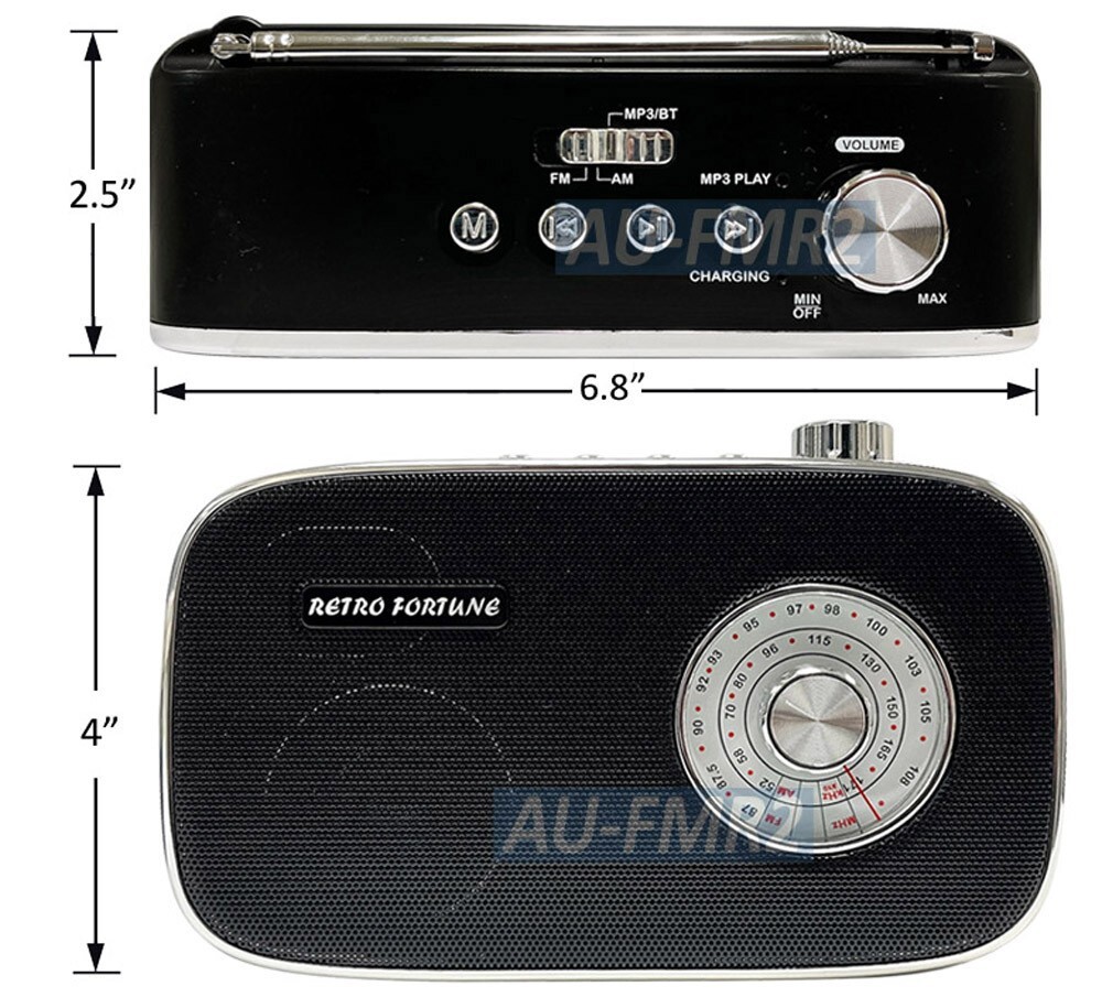 Retro AM FM Radio with Bluetooth Speaker and MP3 Player Capability - 6