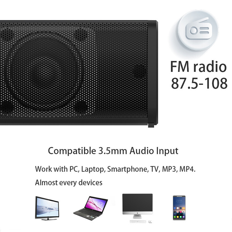 Bluetooth 5.0 Home TV Sound Bar Speaker System Wireless Subwoofer 3D Surround US - 12