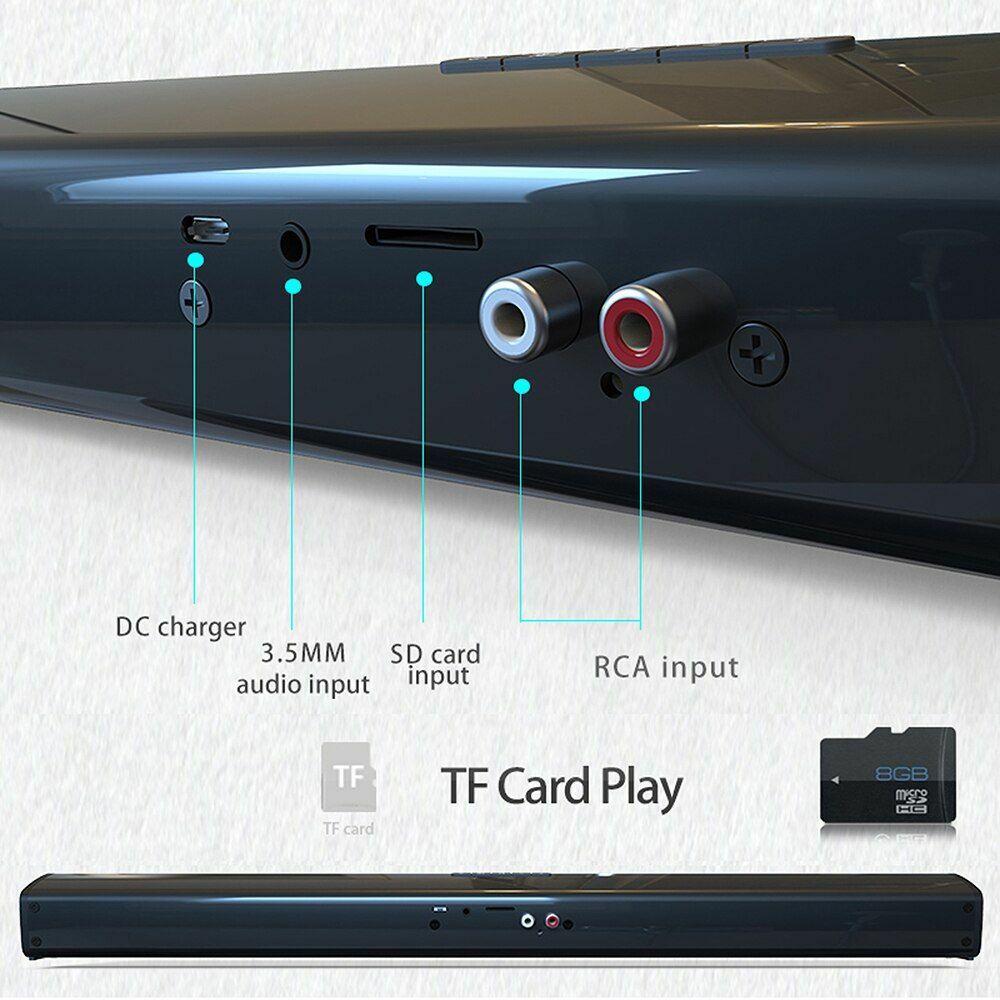 20w Sound Bar Tv Wired Wireless Bluetooth Speaker Home Surround For Tv Pc Home - 3