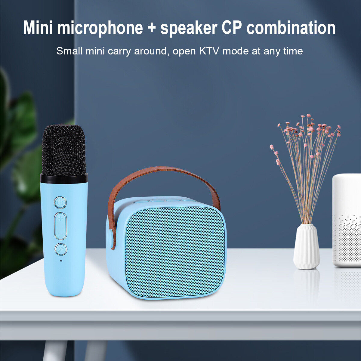 Mini BT Karaoke Machine With Wireless Microphone Portable Loud Speaker for Kids - 4