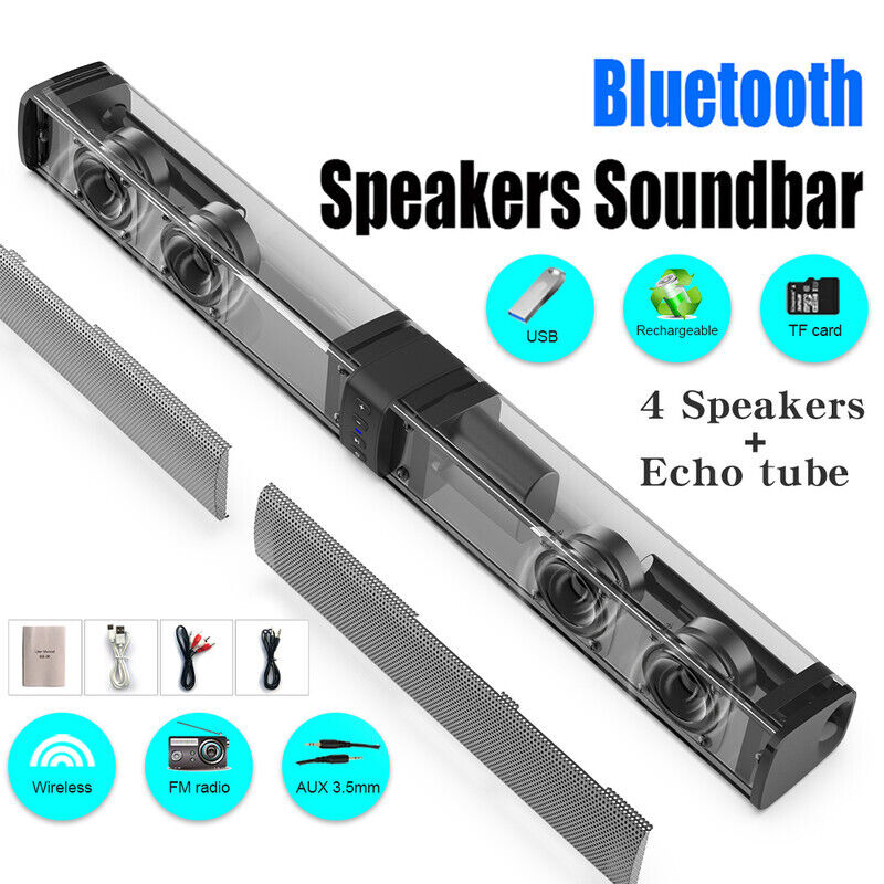Bluetooth 5.0 Home TV Sound Bar Speaker System Wireless Subwoofer 3D Surround US - 1