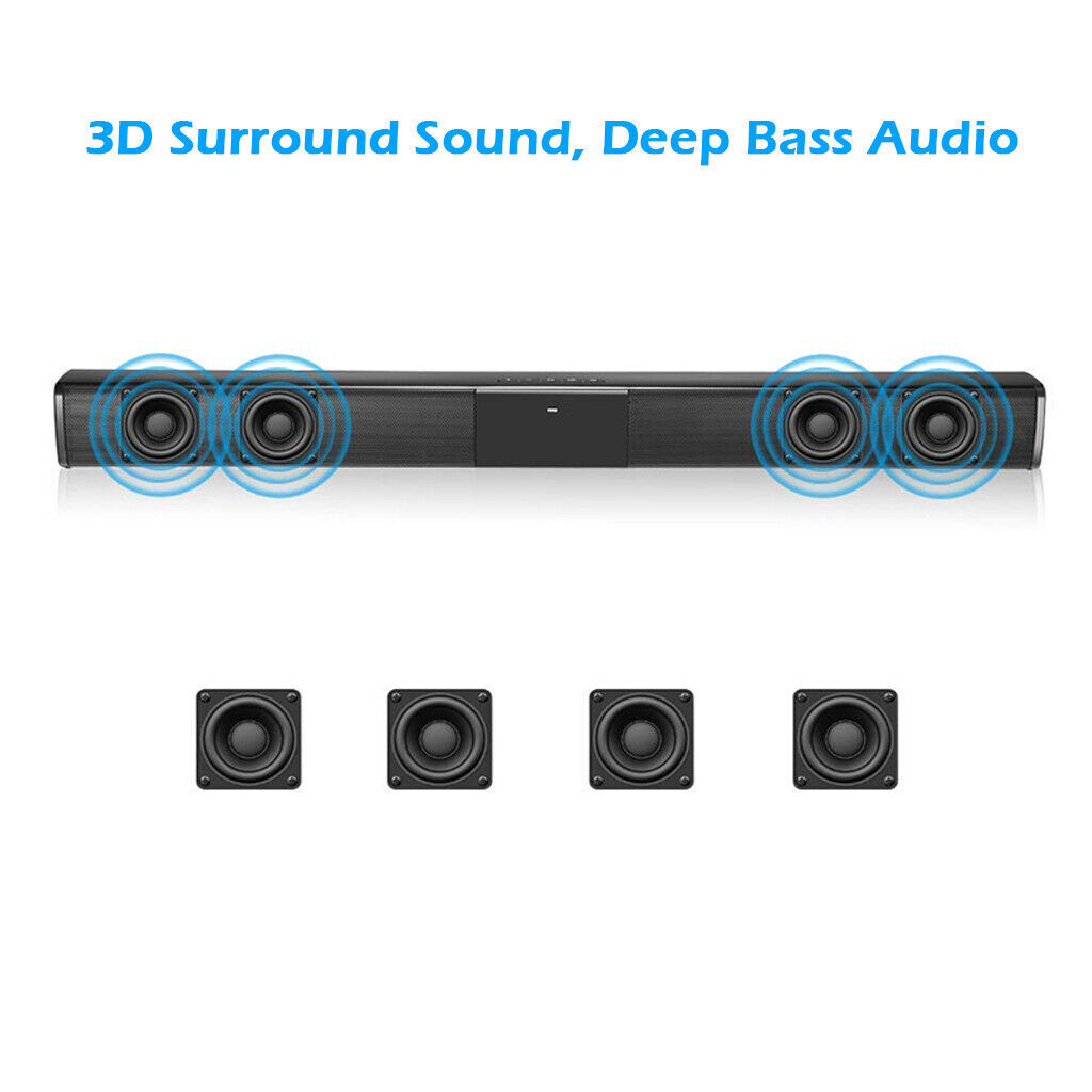 Surround Sound Bar Bluetooth Speaker System Wireless Subwoofer TV Home Theater - 18
