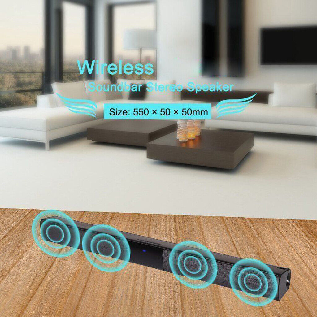 Surround Sound Bar Bluetooth Speaker System Wireless Subwoofer TV Home Theater - 21