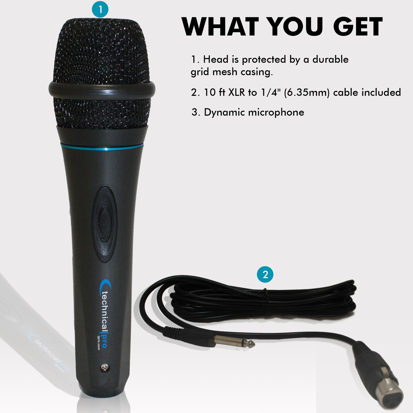Professional 8 Inch Portable 1000 watts Bluetooth Speaker with Wired Microphone - 7