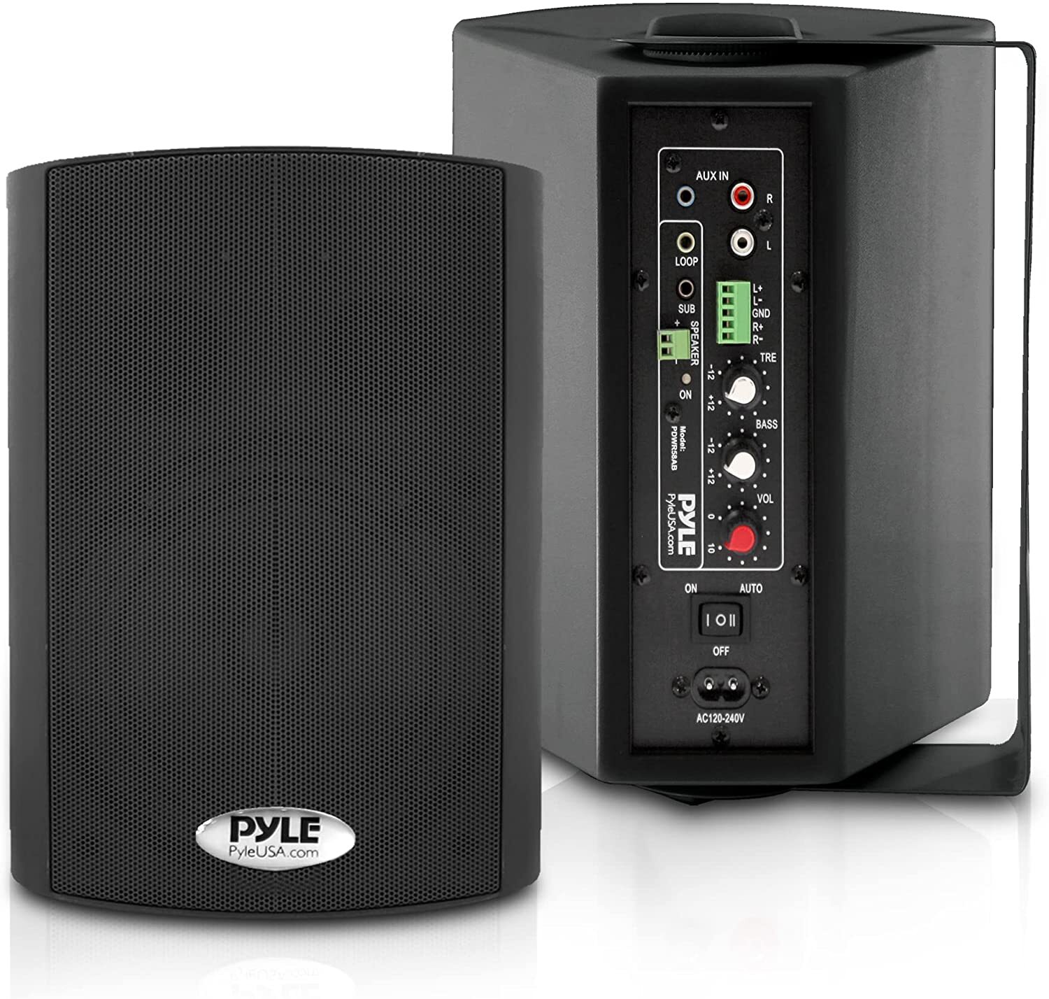PyleHome PDWR59BTB 5.25 Inch Bluetooth Wall Speaker Pair