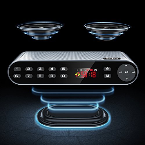 Bluetooth/FM Radio/MP3 Player Portable Wireless Speaker (Black) Silver black - 3