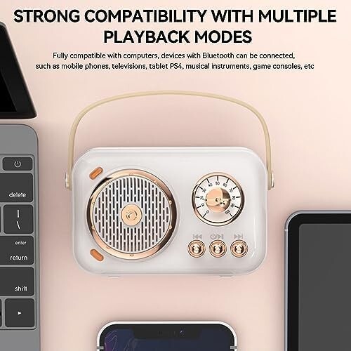 Portable Bluetooth Karaoke Speaker with Microphone Home Handheld Speaker Machine - 4