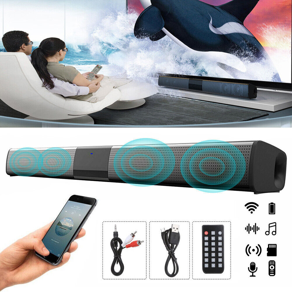 Surround Sound Bar Bluetooth Speaker System Wireless Subwoofer TV Home Theater - 16
