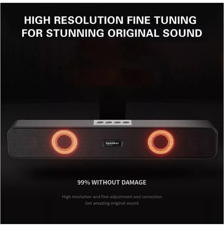 Bluetooth Speaker Portable Home TV Small Bully Speaker Sound Bar NEW OPEN BOX 51 - 6