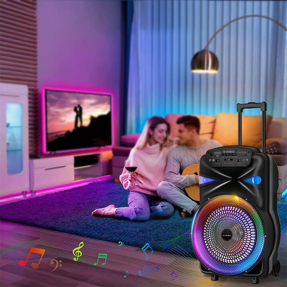 Portable 8''/15” Bluetooth Speaker Subwoofer Heavy Bass Party System Mic FM LOT - 11