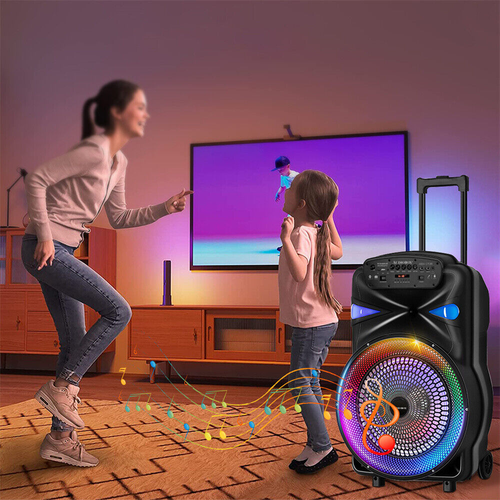 Portable 8''/15” Bluetooth Speaker Subwoofer Heavy Bass Party System Mic FM LOT - 12