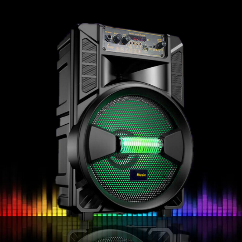 8'' Wireless Bluetooth Speaker USB FM Radio Portable Subwoofer System Remote Mic - 4
