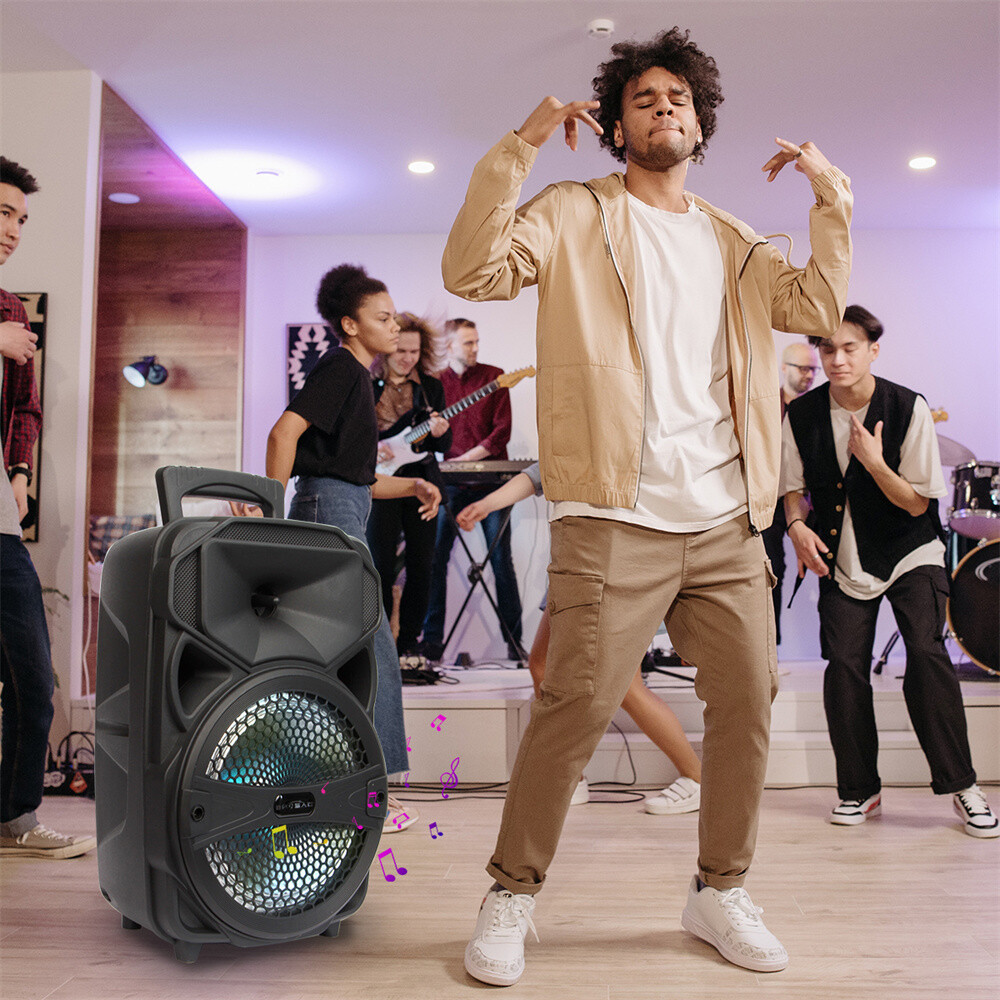 Portable 8''/15” Bluetooth Speaker Subwoofer Heavy Bass Party System Mic FM LOT - 7