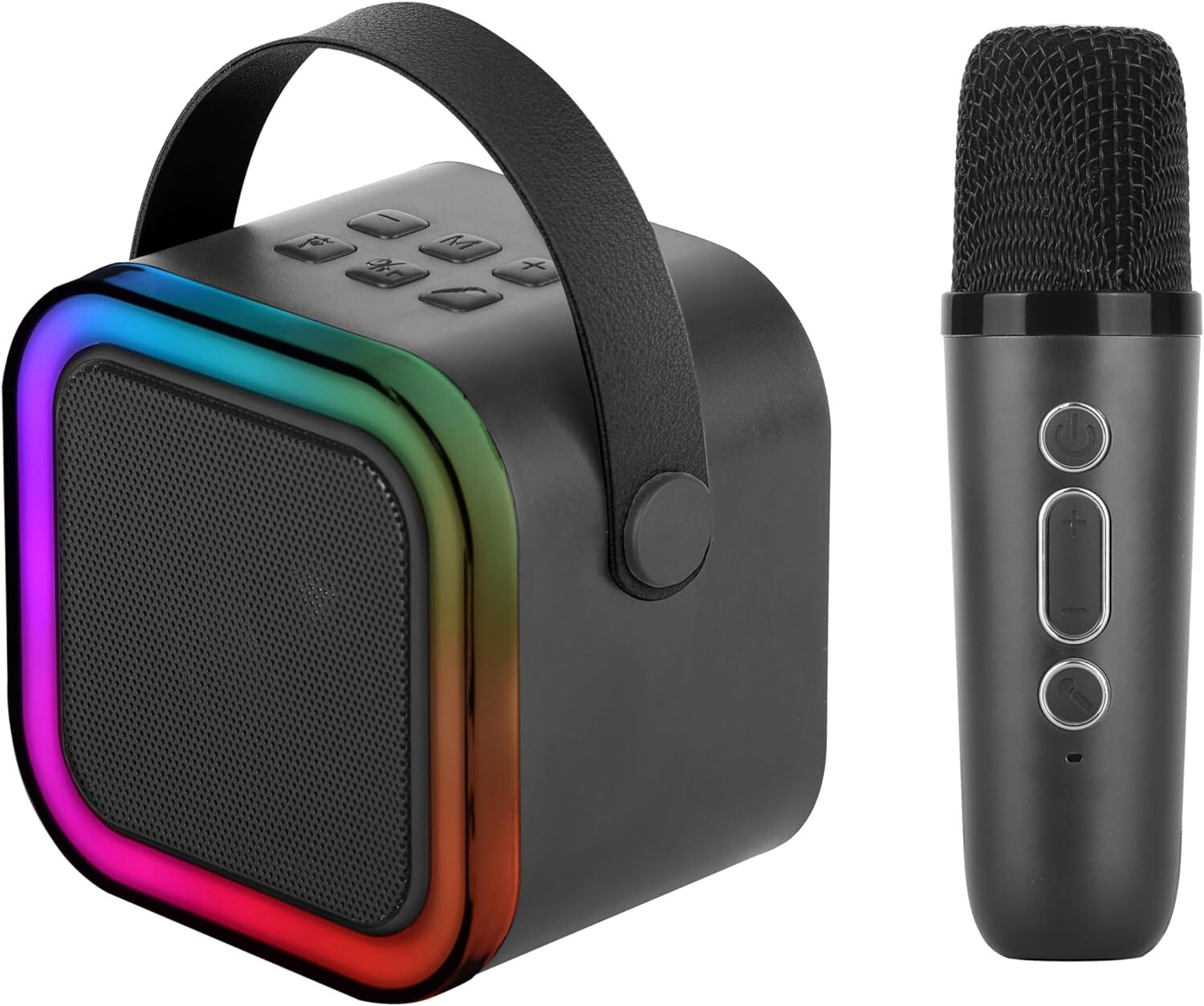 IQ Sound Mini Karaoke Bluetooth Speaker Wireless Microphone, RGB Lights NEW SEAL