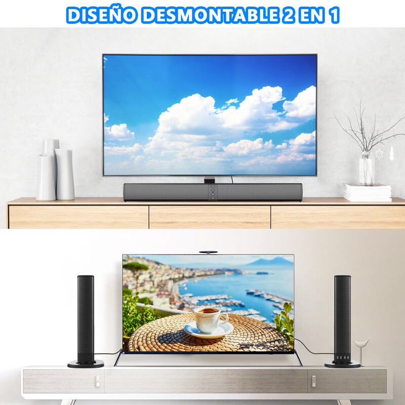 Bluetooth 5.0 Home TV Sound Bar Speaker System Wireless Subwoofer 3D Surround US - 21