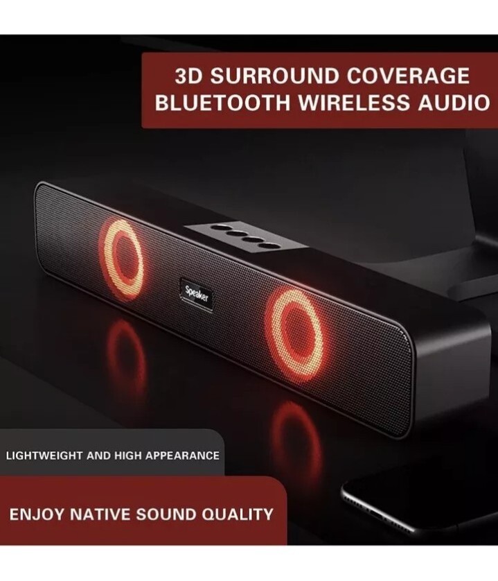 Bluetooth Speaker Portable Home TV Small Bully Speaker Sound Bar NEW OPEN BOX 51 - 1