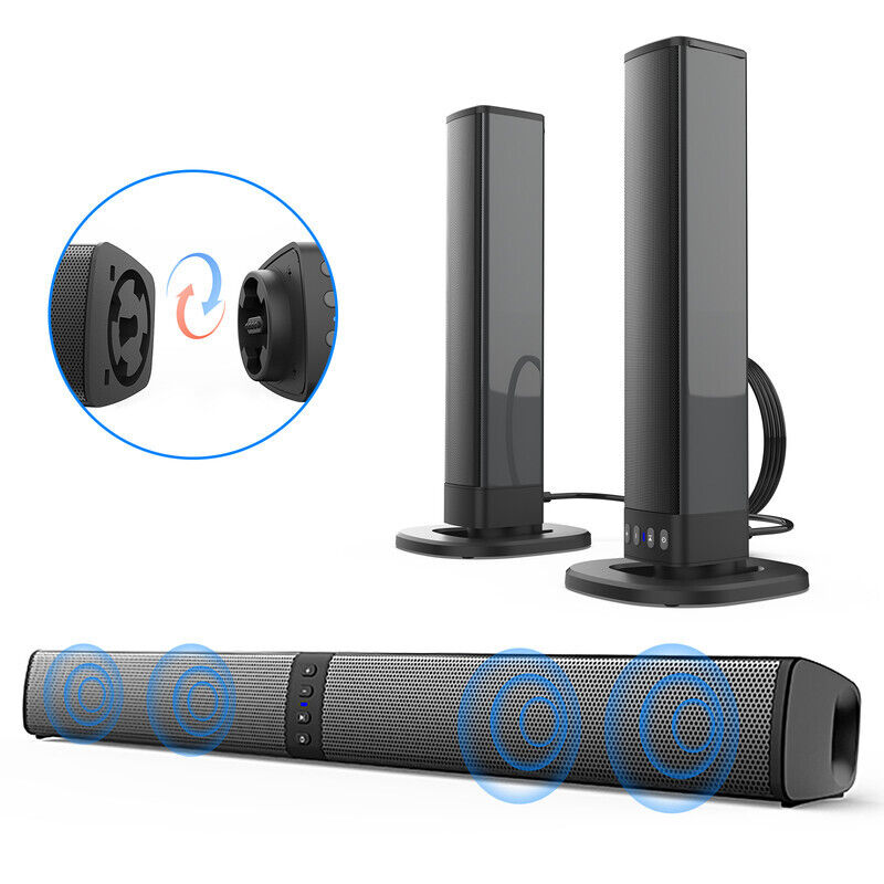 Bluetooth 5.0 Home TV Sound Bar Speaker System Wireless Subwoofer 3D Surround US - 22