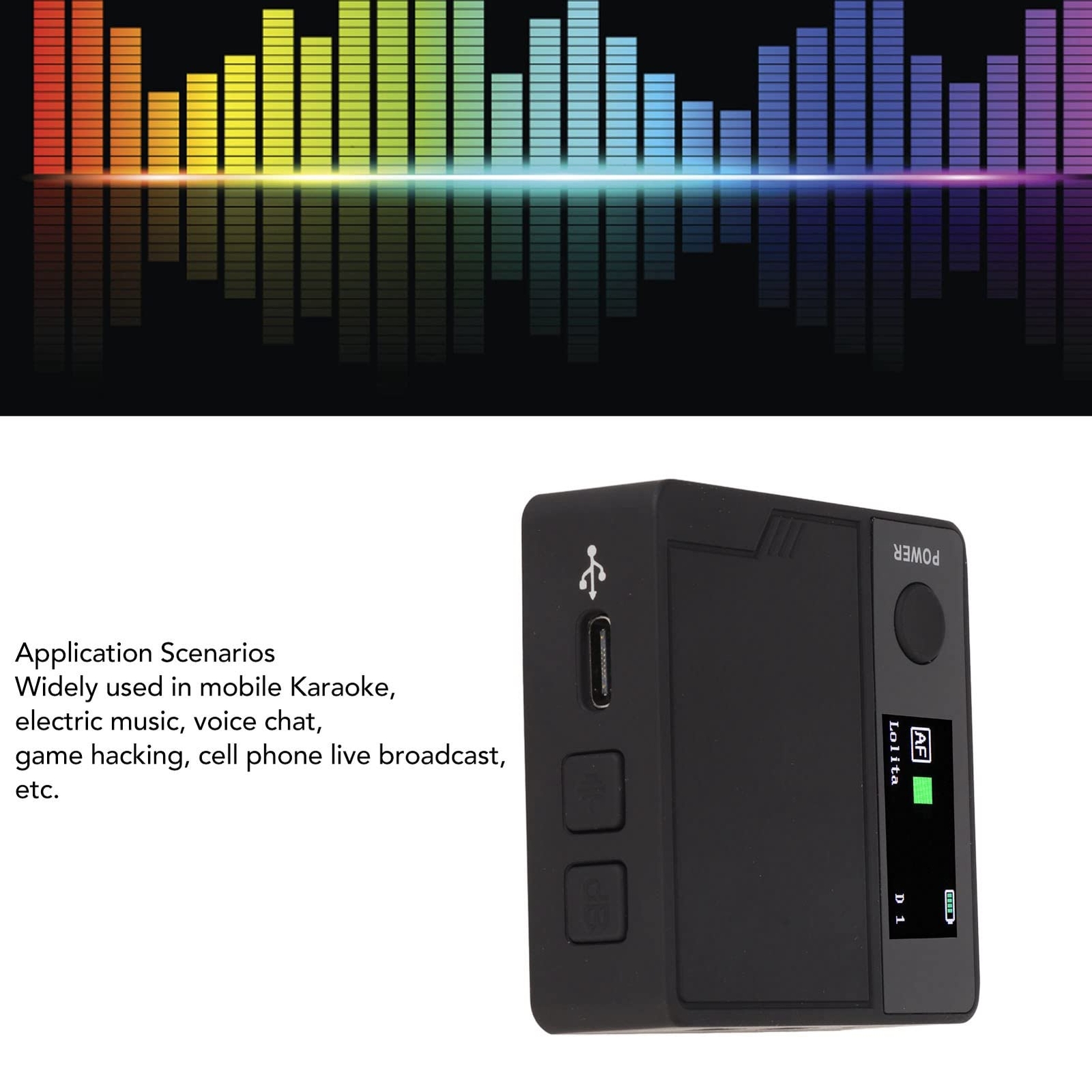 Voice Changer Handheld Live Sound Card Voice Changer for Adults Microphone Vo... - 1