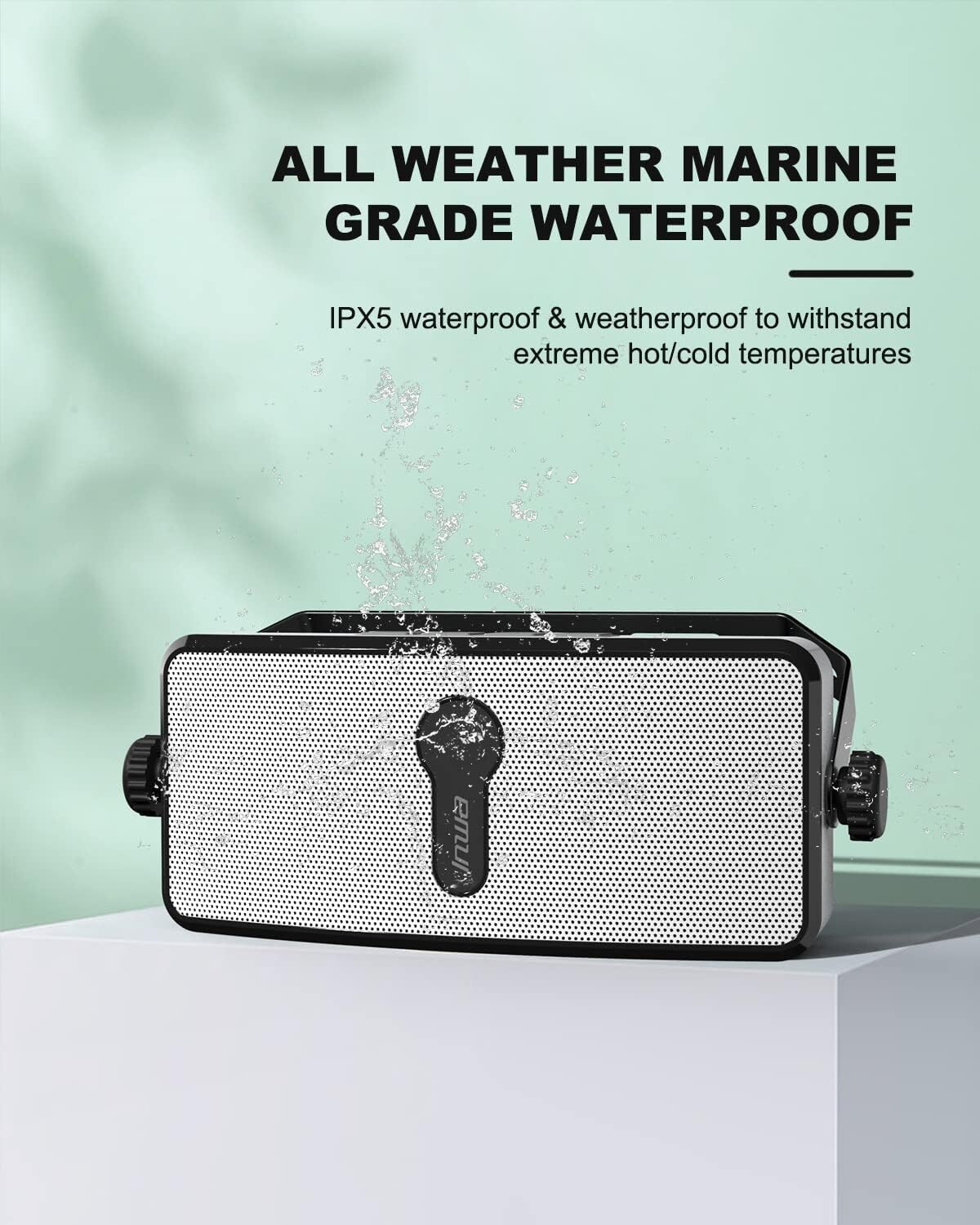 Wireless Bluetooth Outdoor Speaker System Waterproof Sync Wall Mount Speakers - 4