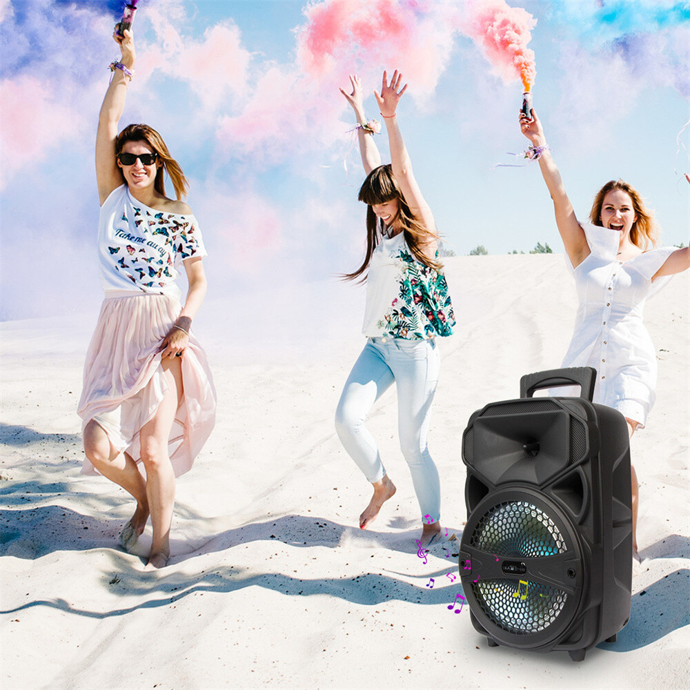Portable 8''/15” Bluetooth Speaker Subwoofer Heavy Bass Party System Mic FM LOT - 3