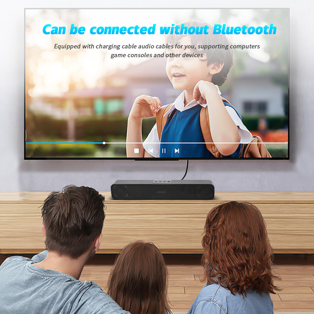 Bluetooth 5.0 Wireless TV Soundbar Speaker 3D Sound Bar Home Theater Subwoofer - 8