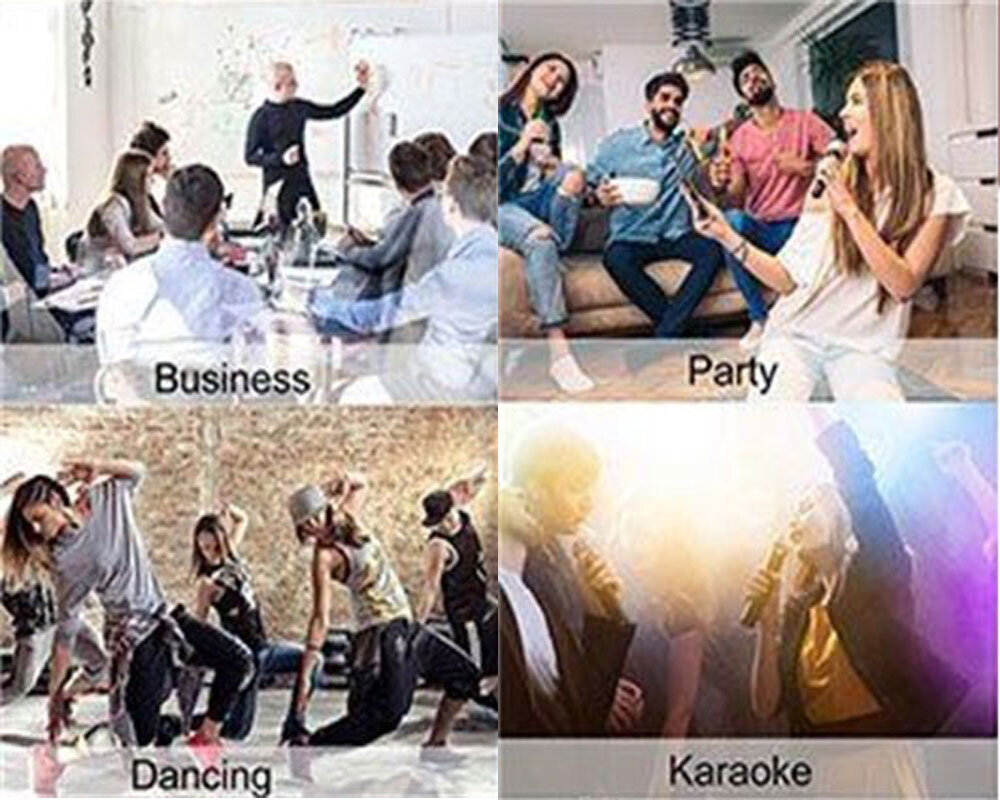 Portable Bluetooth Speaker 8inch Party Sound System W/ Remote FM LED USB Mic - 14