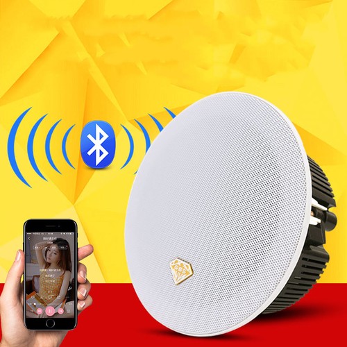 Ceiling Speakers Bluetooth Wall Mount Home Bathroom Waterproof Wireless Speaker - 12