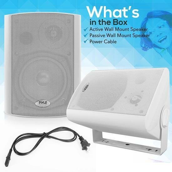 Pyle-Home 5.25in Bluetooth Wall Mount Speaker System 150W Metal Cube PDWR53BTWT - 6