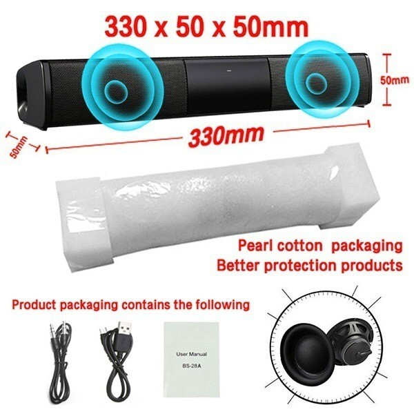 TV Speaker Bluetooth Speakers for Computer 2.1 Soundbar Subwoofer Bass Stereo - 15