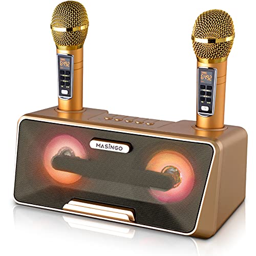 Portable Karaoke Machine for Kids with Bluetooth Speakers, 2 Wireless Microphone - 2